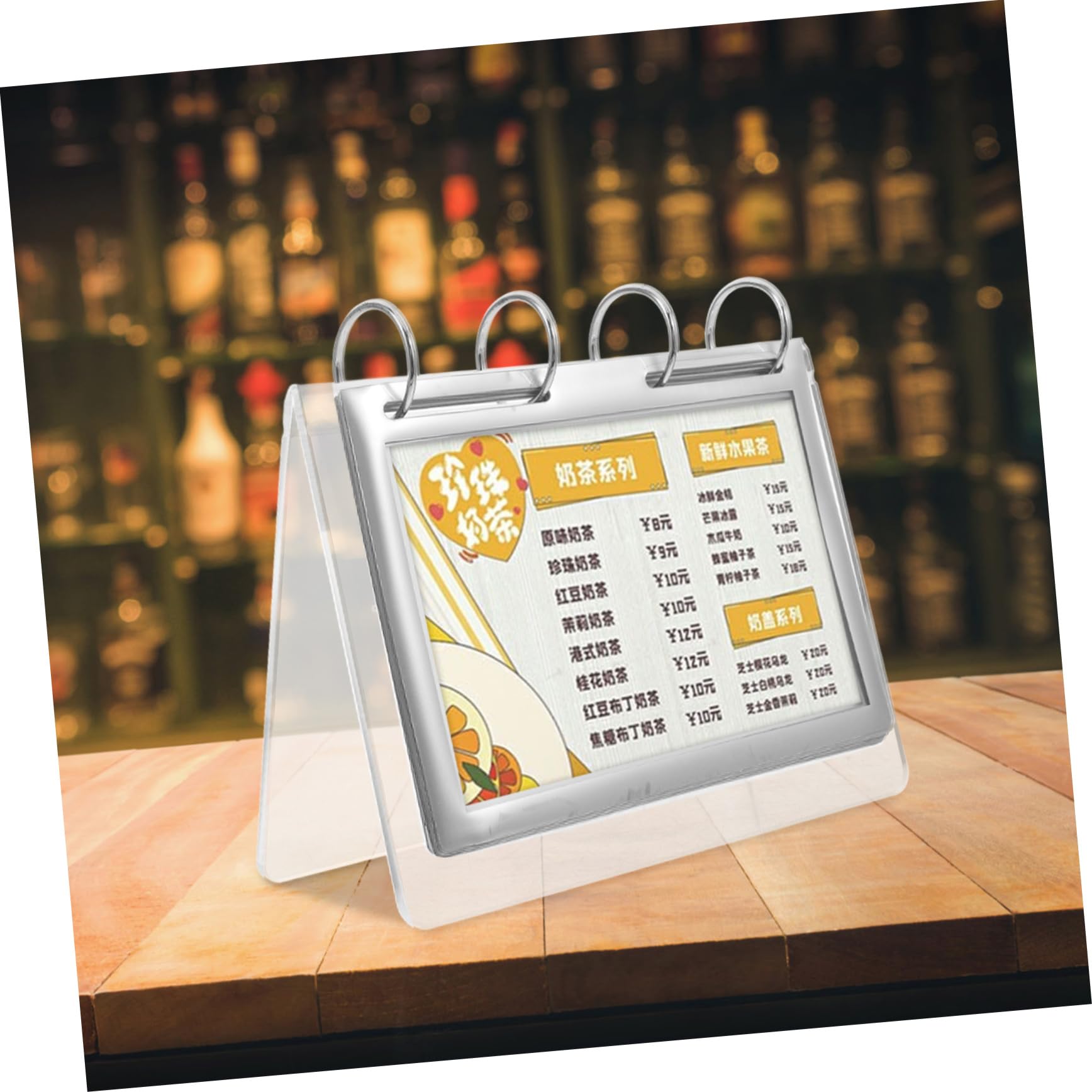 Operitacx 5piezas Soporte De Menú Vertical De Exhibidor De Carteles Transparentes Para Mesas Porta Menús y Publicidad Restaurantes y Oficinas Diseño Estable y Ligero