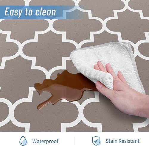 Miniatura 4 de Alfombras de cocina de 45 pulgadas de grosor, tapete de cocina, antifatiga, tapetes y alfombras impermeables, de cloruro de polivinilo resistente,