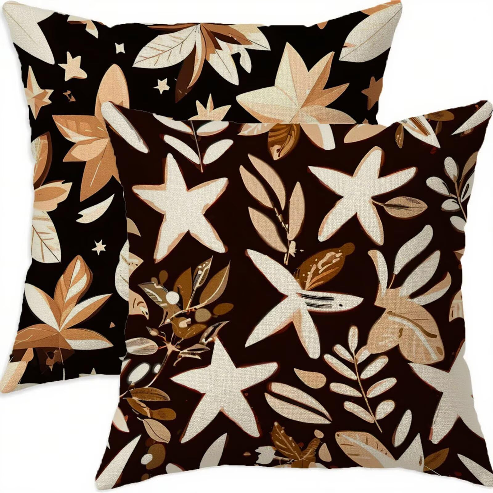 Housse de coussin vintage 60x60 cm beige en lin pour salon chaleureux