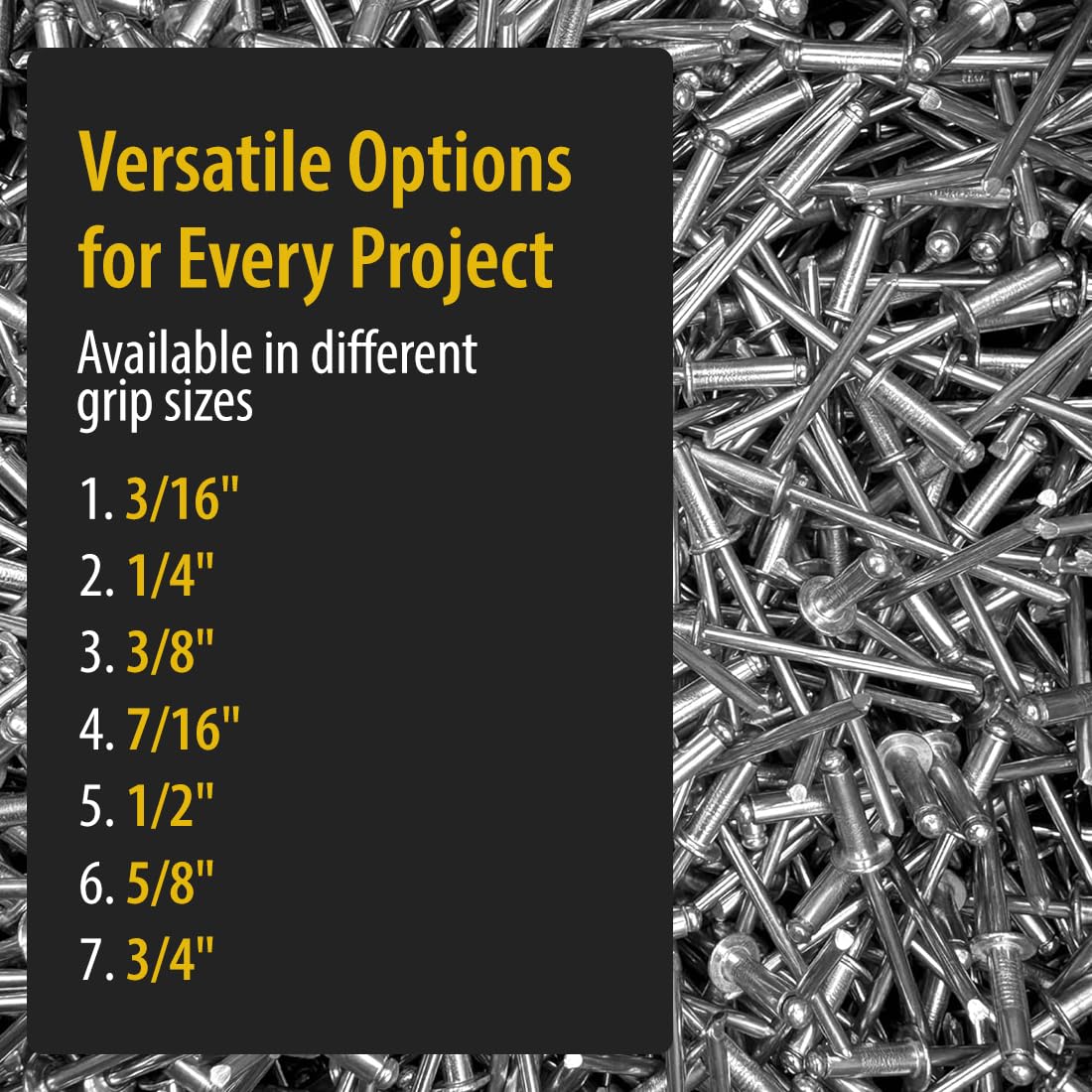 Stainless Steel Blind Rivets - 100 Pack (#6-8) -7