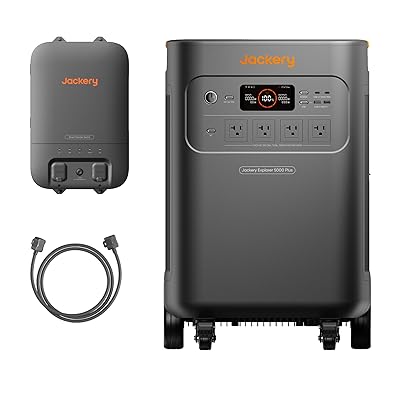 Jackery Solar Generator 5000 Plus with 500W(85Wx6) Solar Panels, 5040Wh LiFePO4 Battery Power Station, 120V/240V 7200W AC Output, Portable Generator for Home Battery Backup, Power Outages