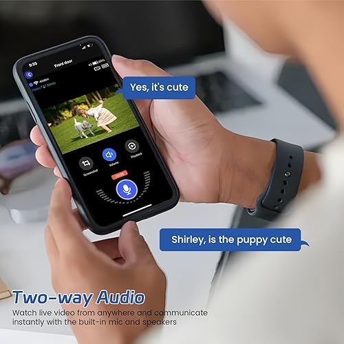 Miniatura 4 de Timbre de video inalámbrico inteligente 1080P, seguridad para el hogar con timbre de timbre, almacenamiento en la nube, Wi-Fi de 2.4 GHz, detección