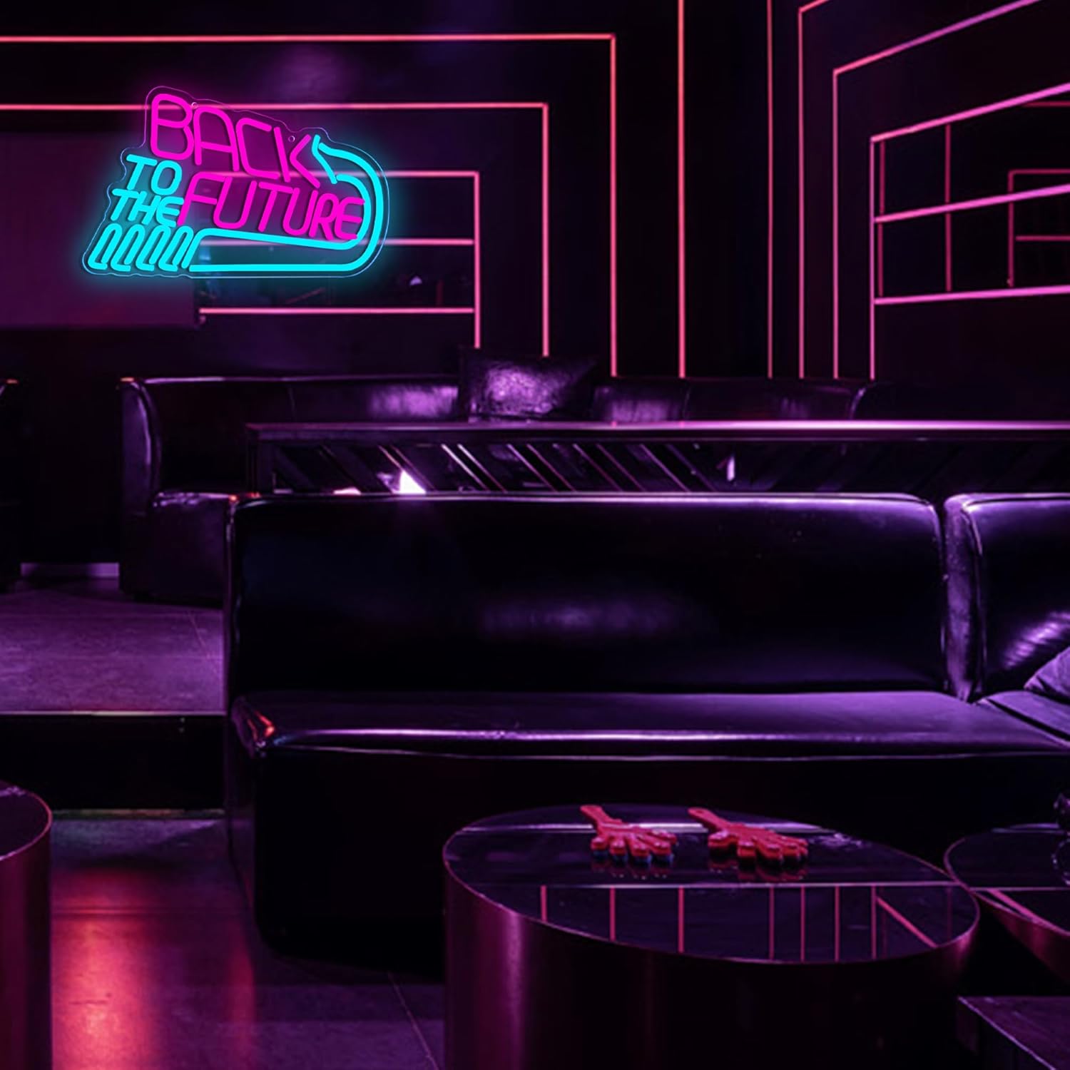 Back To The Future Neon Sign, Dimmable Movie Theme Neon Light, USB Powered Gamer Garage Bedroom Party Club Wall Decor Art Lights Christmas Birthday Gifts(15.4 * 10.2in) - Image 6