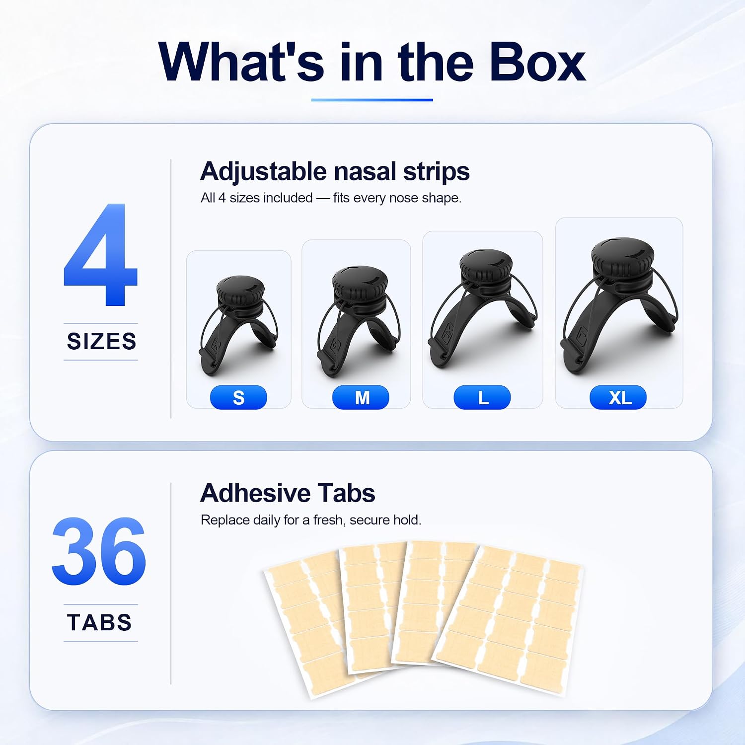 Nasal Strips, Adjustable Band & 36 Tabs for Breathing, Sleep & Congestion image 5