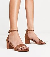 Vista 3 de PARTY Sandalias de tacón grueso con correa de tobillo y puntera abierta para mujer