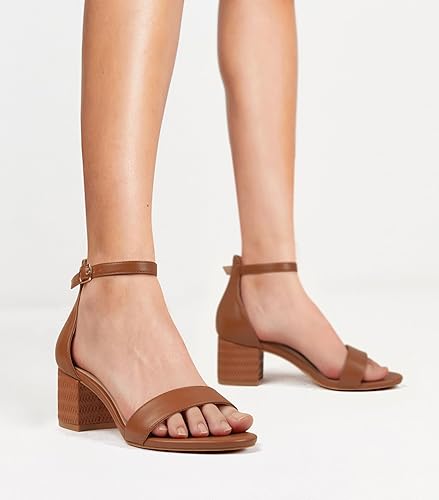 Miniatura 3 de PARTY Sandalias de tacón grueso con correa de tobillo y puntera abierta para mujer