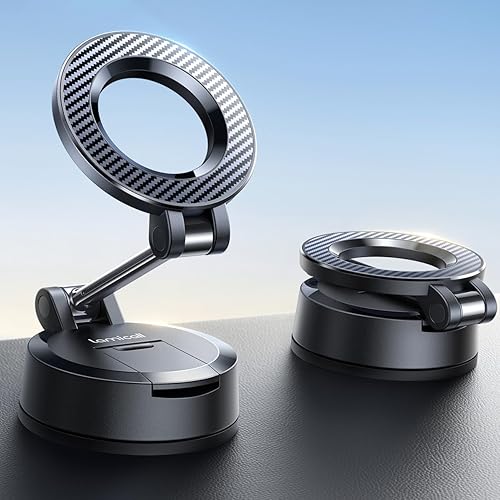 Miniatura 9 de Lamicall Soporte para automóvil Magsafe [70 libras de succión más fuerte y ultra imanes] Soportes de teléfono para tu automóvil, soporte de teléfono