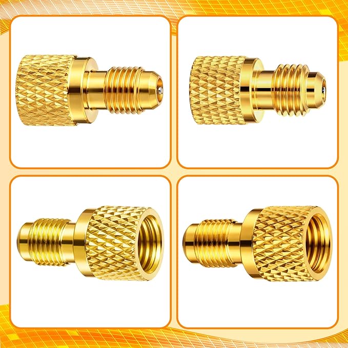 Kit de Adaptadores de Latón para Refrigerante JaGely 17 Piezas miniatura 5