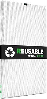 20x25x1 Air filter, Washable and Reusable Air Filter 20x25x1 for AC HVAC Furnace, MREV 8 Air Filters Machine Washable & Dryer Friendly, AC Furnace Air Filter