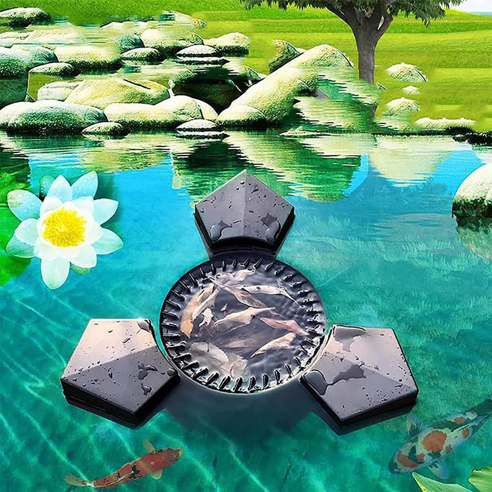 Skimmer galleggiante per laghetto con pompa, cavo da 10 m, filtro per piante acquatiche per giardino esterno e pulizia lago, 43 W/75 W