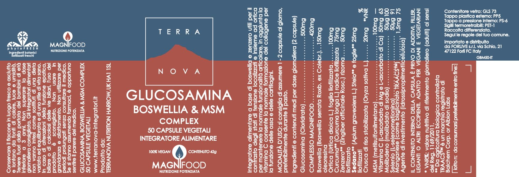 Sinergia per le Articolazioni 50 CPS - Glucosamina Boswellia & MSM Complex - 2 PEZZI CONFEZIONE RISPARMIO