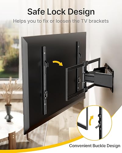 Miniatura 9 de monTEK Soporte de pared para TV ultradelgado de alta resistencia para televisores de 50 a 100 pulgadas de hasta 185 libras, soporte de pared