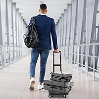 Vista 5 de Carro plegable de 2 unidades, 330 libras, carretilla de mano plegable con 6 ruedas, 2 cuerdas elásticas, carrito portátil resistente, carrito