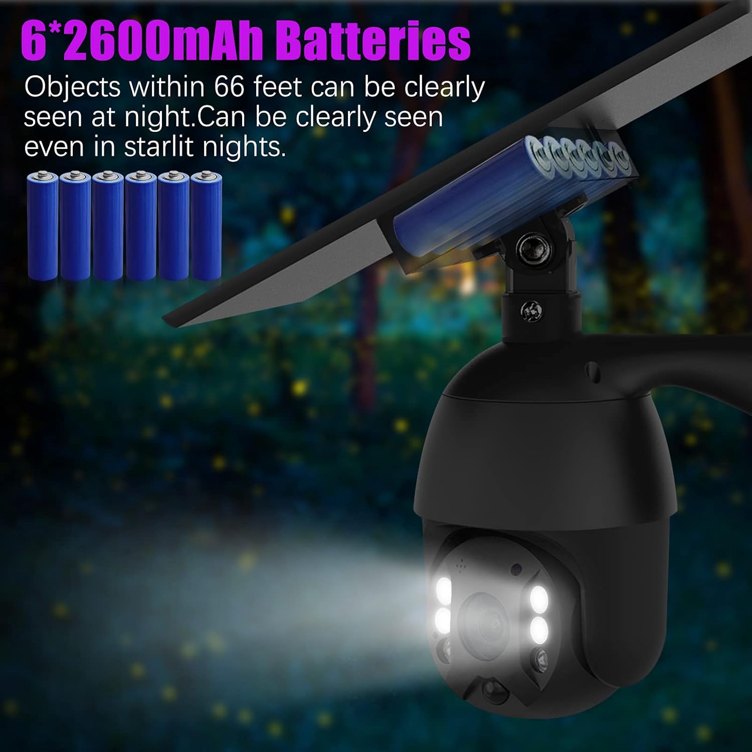 Bеѕt Sеllеr Solar Powered Wireless Security Camera Outdoor,ENSTER Pan Tilt WiFi Home Smart Cam Waterproof with Spotlight,Battery,Solar Panel, Color Night Vision,Motion Detection,2-Way Audio,SD&Cloud Storage-Black Blасk Frіdау 🔥 Solar Powered Wireless Security Camera Outdoor,ENSTER Pan Tilt WiFi Home Smart Cam Waterproof with Spotlight,Battery,Solar Panel, Color Night Vision,Motion Detection,2-Way Audio,SD&Cloud Storage-Black