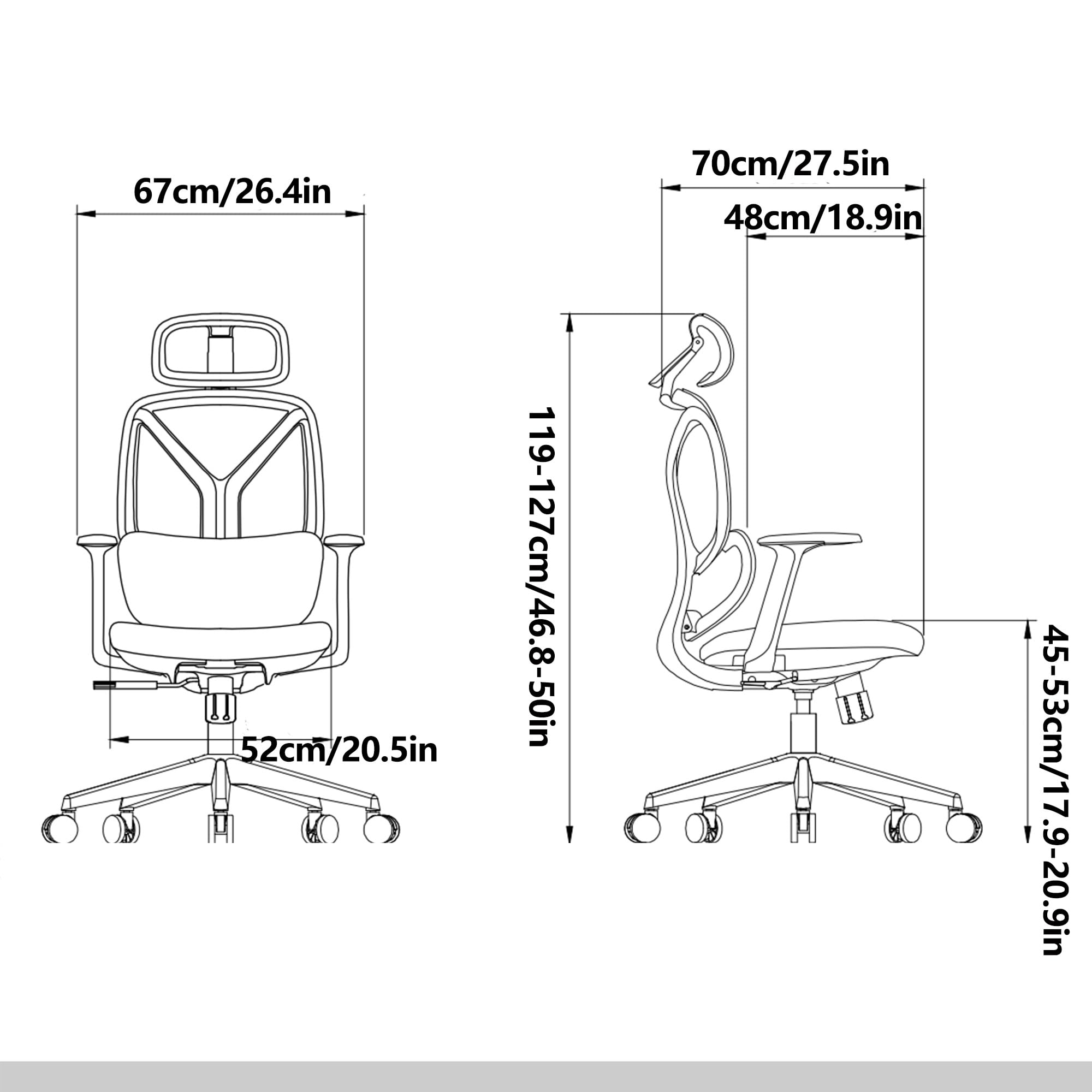 Ergonomischer Büro-Gaming-Stuhl mit verstellbarer Fußstütze, komfortables Mesh-Design für schwere Benutzer, geräumiger Schreibtischsitz für Arbeit und Gaming, perfekt für Führungskräfte und Wohnzimmer
