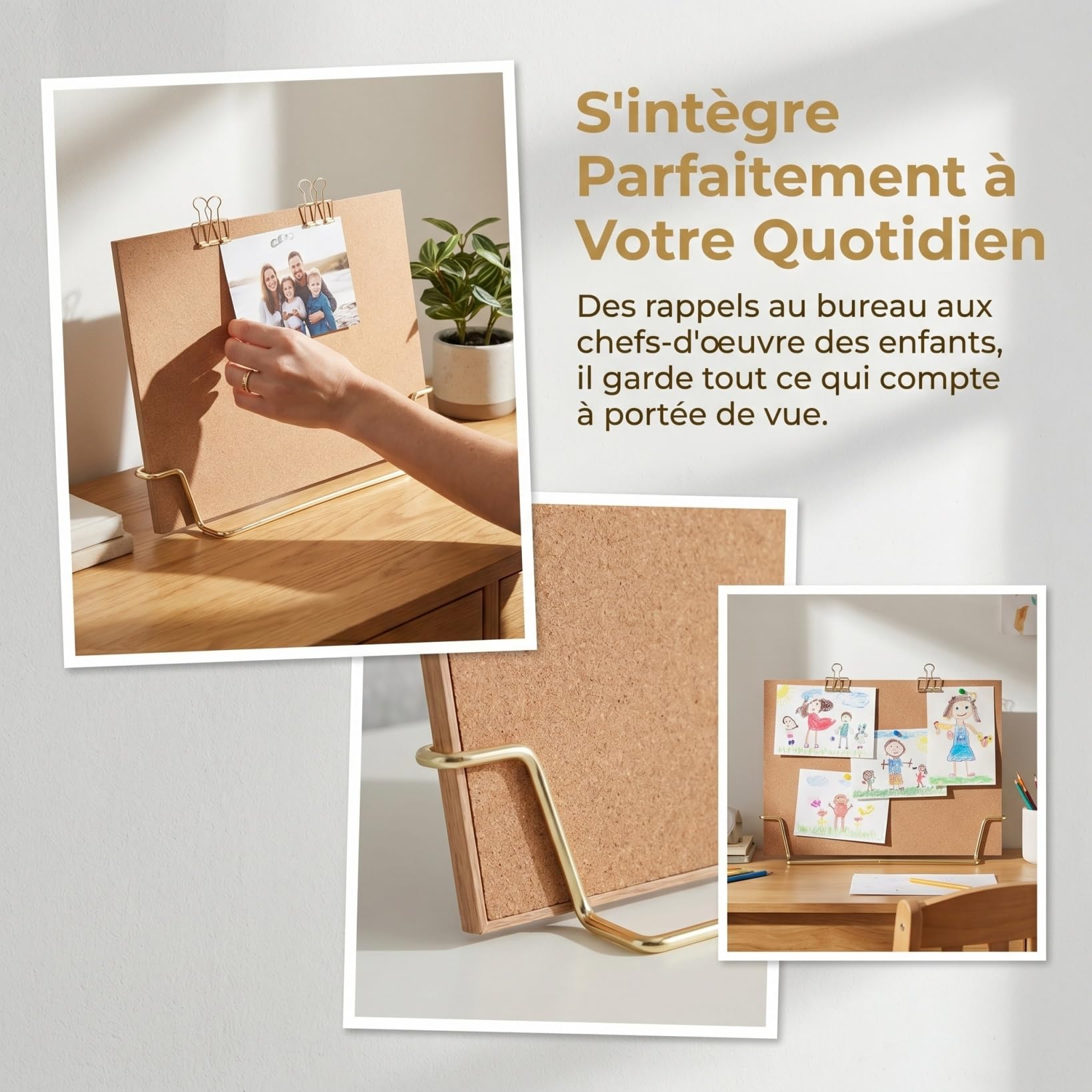 Artibetter Tableau D'Affichage En Liège Panneau Liège 12.60X9.06In Tableau De Mémo À Poser Ou À Fixer Au Mur Pour Bureau À Domicile Salle De Classe Réunion Décoration De Bureau