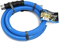 Vista 14 de AG-LITE BSAL58100 - Manguera de jardín de goma para agua caliente/fría de 5/8 pulgadas x 100 pies, 100% goma, ultraligera, súper fuerte, 500 PSI