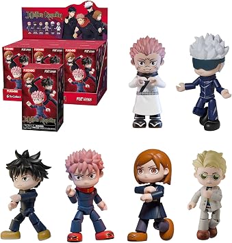 puremind Jujutsu Kaisen Building Block Figures 6-Pack, JJK Anime Blind Box Action Brick Figures, 14-Point Articulated Poseable Mini Toy Set, No Duplicates, Collectible Gift for Adults, Fans & Display