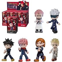 puremind Jujutsu Kaisen Building Block Figures Blind Box 6-Pack, Officially Licensed JJK Anime Action Brick Figures, 14 Points Articulated Poseable Set, No Duplicates Full Box for Display Gift