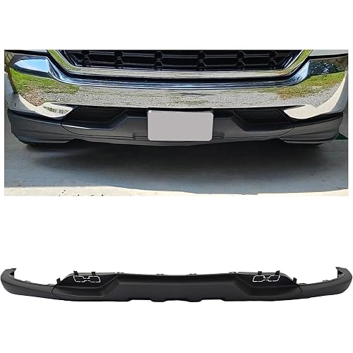 HECASA Front Bumper Lower Valance Compatible with 2016-2019 Chevrolet Chevy Silverado 1500 LD Replacement for 84029773, GM1015134C W/Tow Hooks Holes Air Dam Deflector PP Plastic Black