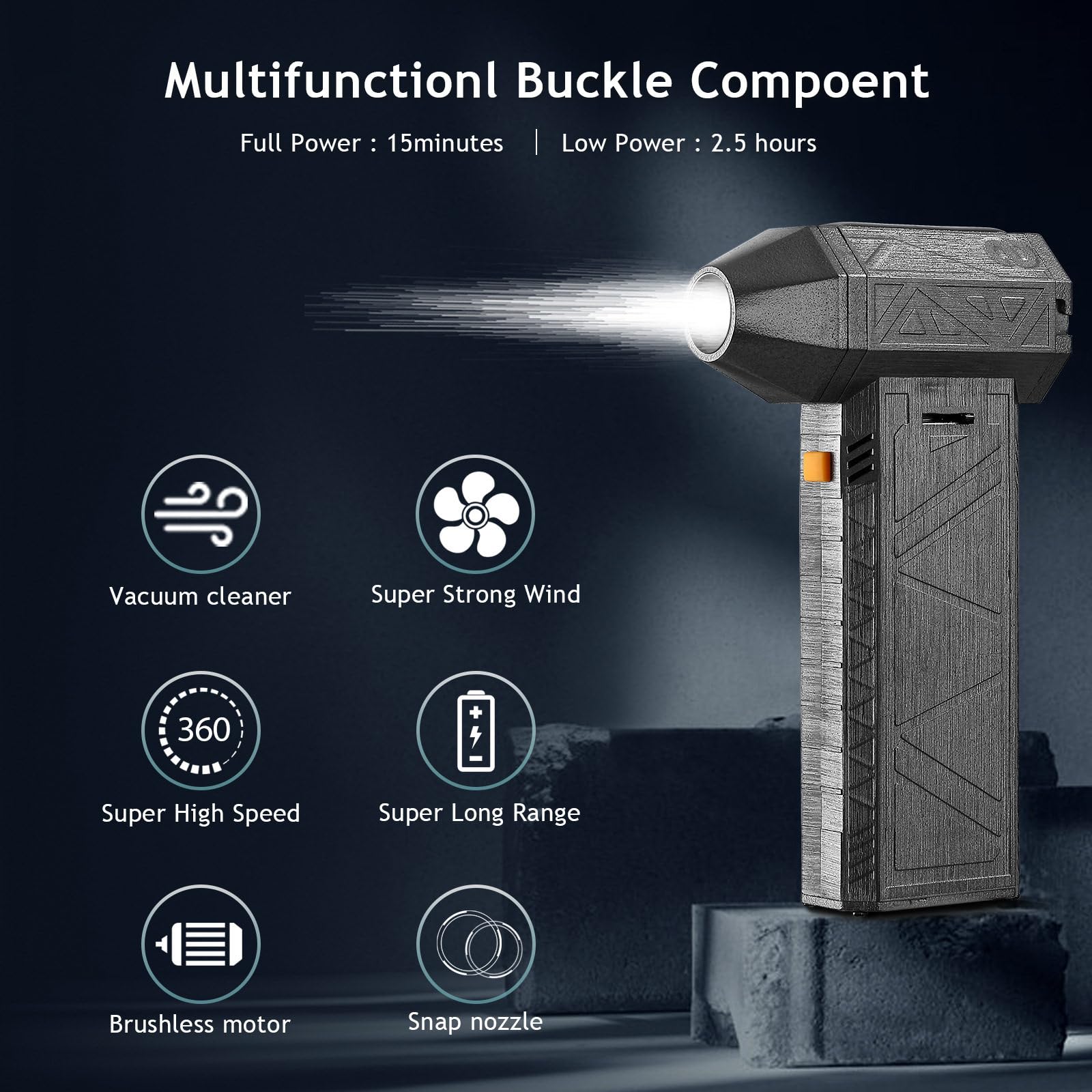 Amazon.co.jp: 3-In-1 130000RPM ハイパワージェットファン (風速 52M