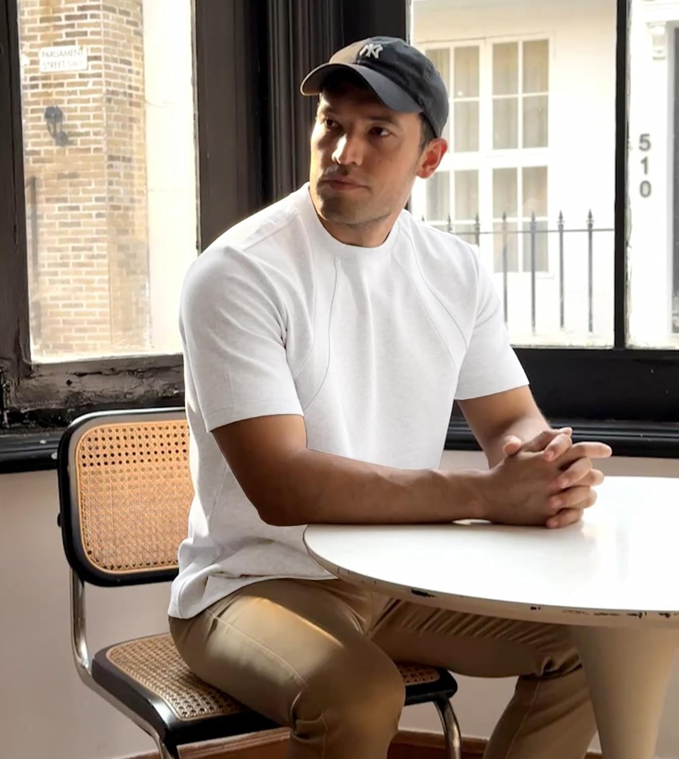 Fioboc Mens T-Shirts - Crew Neck Short Sleeve T-Shirts for Men Performance Cotton Blend Summer Casual Stylish Tee - Image 3