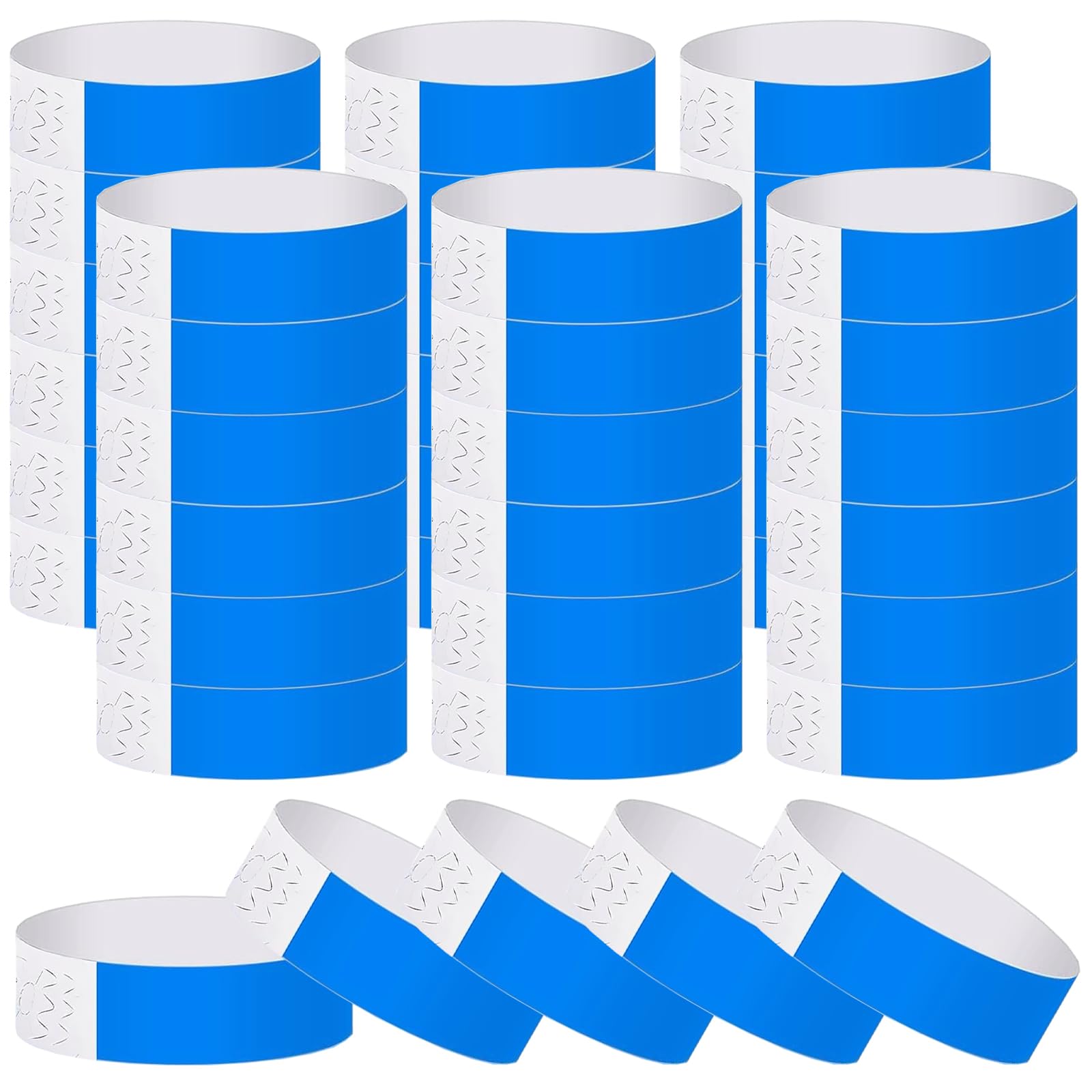 Wosyoodo 200 Pcs Wristbands for Events, Waterproof Paper Wrist Bands, Paper Bracelets Arm Bands, Entrance Wrist Bands for Events Party Music Festivals Concerts Exhibitions(Blue)