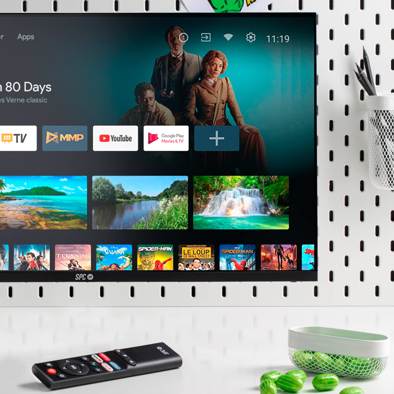 SPC Smart Monitor 24 – Android TV 24” Full HD, Altavoces Integrados, diseño Ultrafino, Mando a Distancia y Acceso a Streaming (Netflix, Prime Video, Youtube)