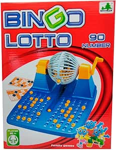 Acan Bingo Manual Completo con 90 Bolas de números y 24 cartones para 2 o más Jugadores, Juego de Mesa, lotería. (Modelo Aleatorio)