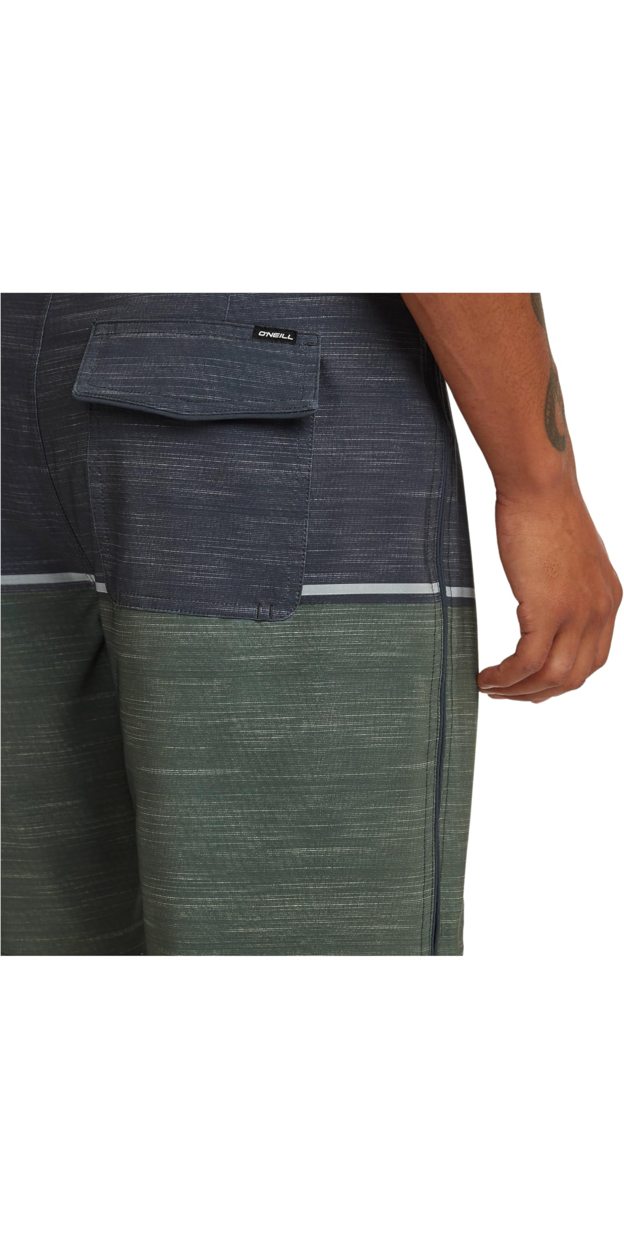 2026 O'Neill Uomo Hyperfreak Mysto Block Scallop 19" Boardshort 2800233 - Blocco Mysto Olive Dark Olive