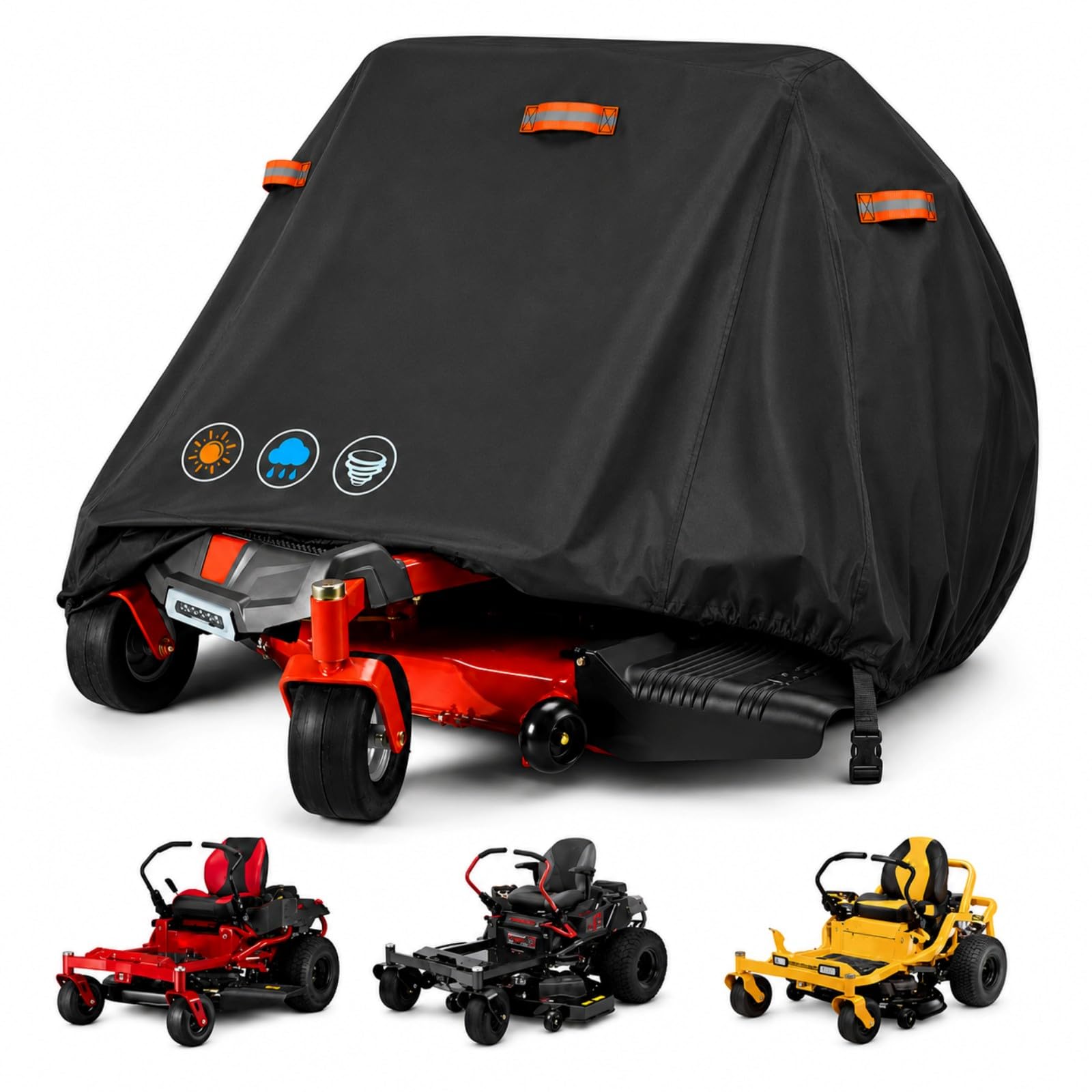Copertura Tosaerba Zero Turn per Grasshopper 526V 2024 2025 2026+ | Bordo Elastico 4 Fibbie Regolabili | Cuciture Doppie Rinforzate | Resistente UV Vento Polvere | Protezione Tutte Le Stagioni
