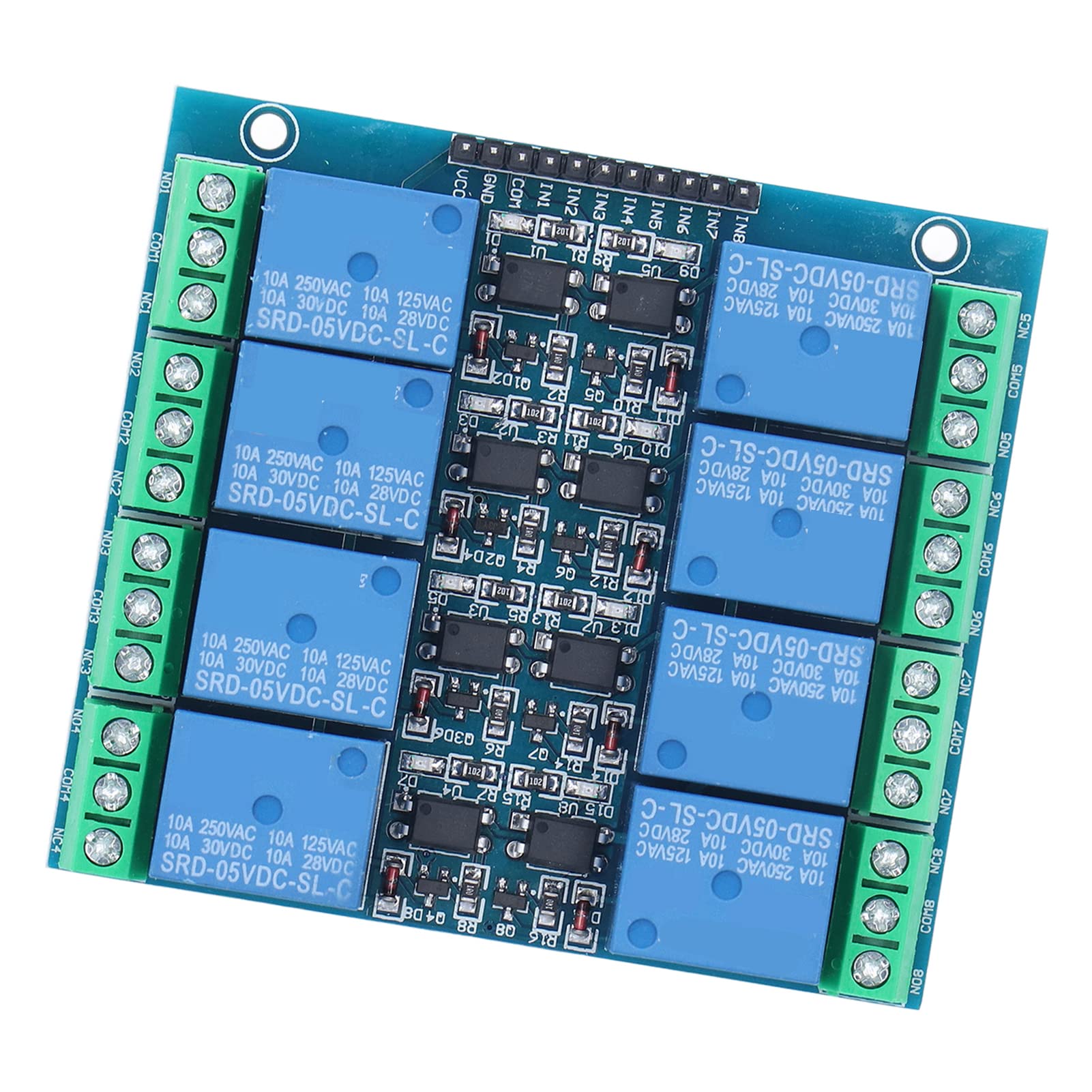 8-Kanal Relais-Modul 5V/10A Mit Optokoppler EL817 – Kompakt Für Mikrocontroller & DIY