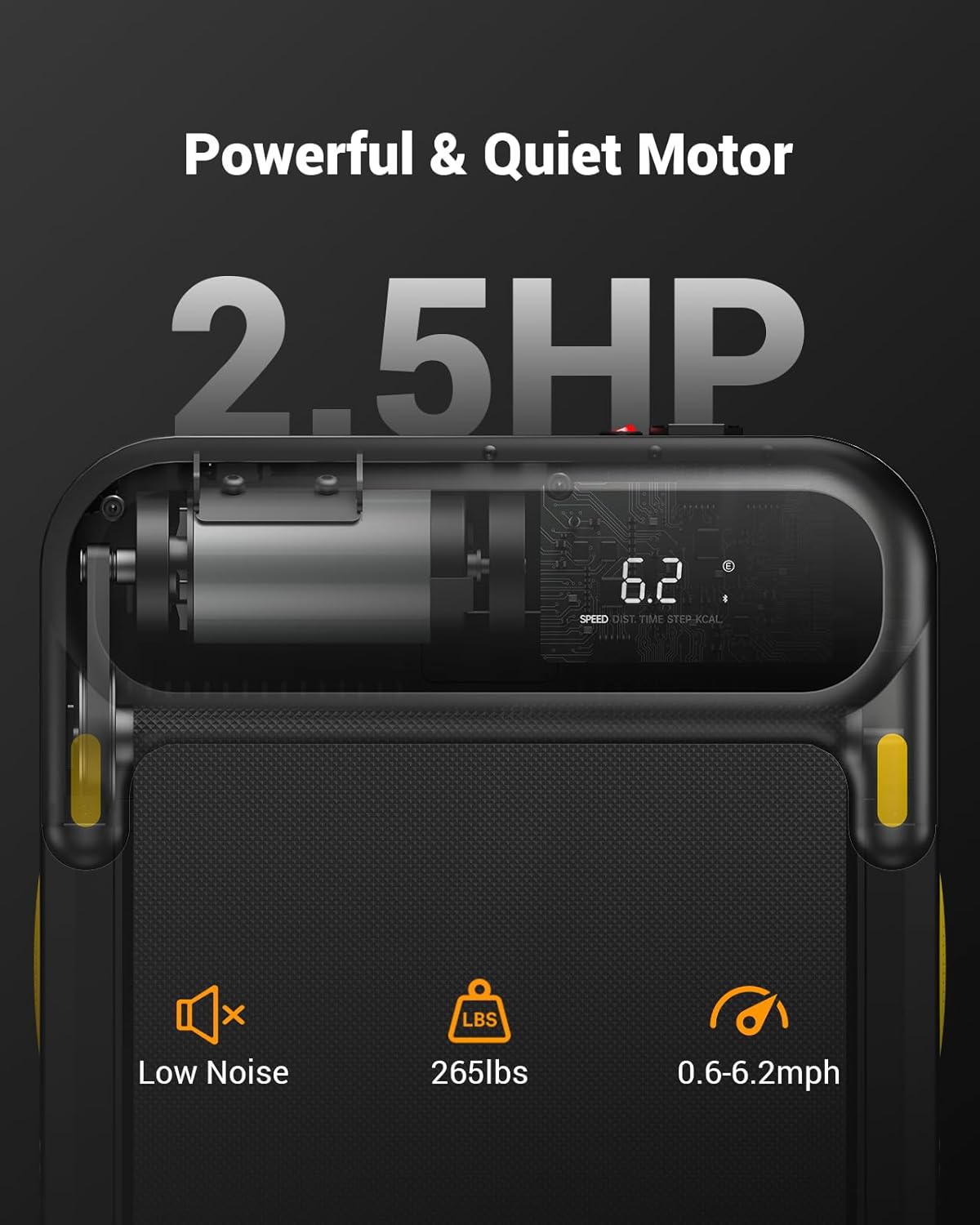 Maelezo ya UREVO Strol 2E Treadmill yenye nguvu na tulivu