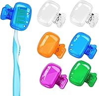 Vista 9 de Paquete de 6 fundas para cepillos de dientes portátiles para cepillos de dientes, clips de almacenamiento para cepillos de dientes, tapa