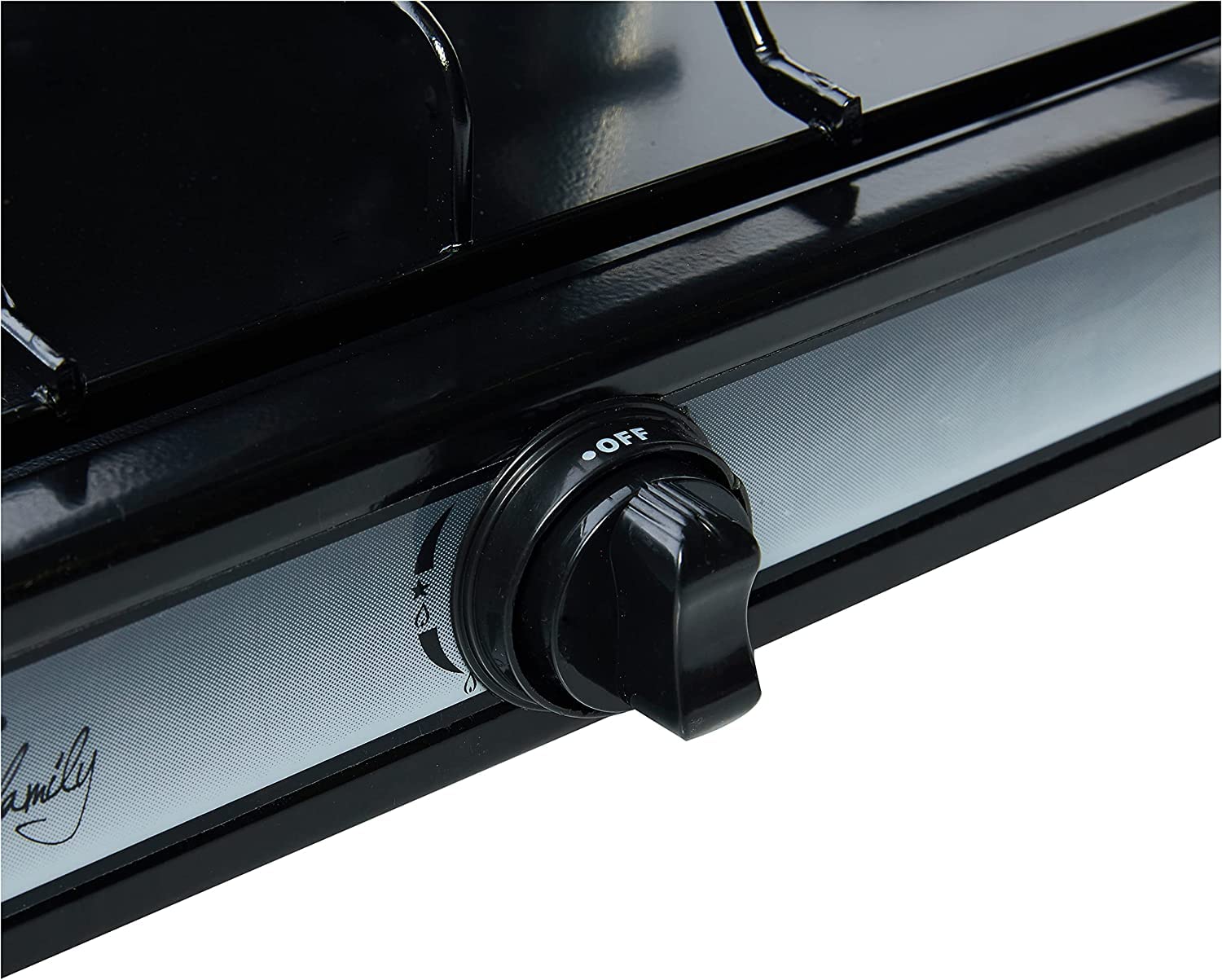 ELETTROFERROITALIA Minerva 3 - Fornello a Gas 3 Fuochi, Acciaio smaltato, Potenza 2.9Kw, 59.5 x 33.5 x 11 cm (NERO)