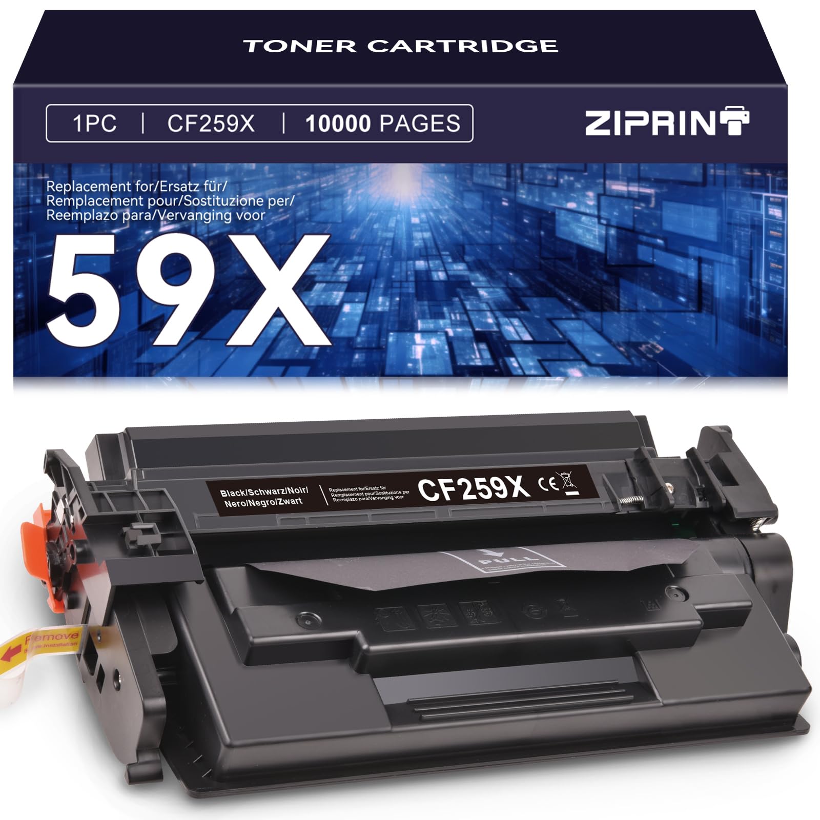 ZIPRINT CF259X 59X Toner Compatible with HP 59X CF259X 59A CF259A Toner for HP Laserjet Pro MFP m428dw m428fdn m428fdw m428 hp Laserjet pro m404dn m404dw m404n m404 m304 (1 1 black,1chip)