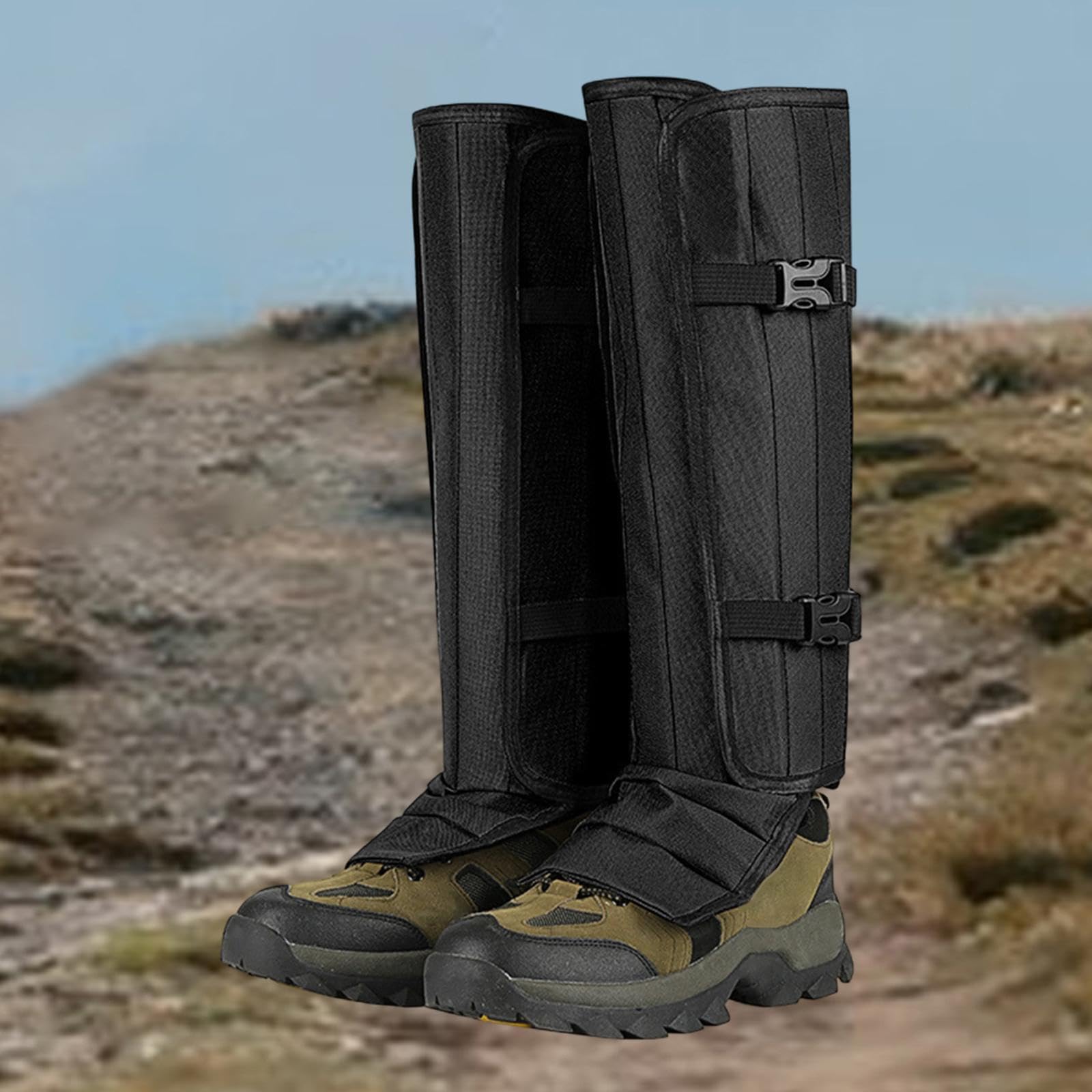 F Fityle Guêtres anti-serpents, protège-jambes imperméables, couvre-chaussures d'hiver pour, alpinisme, sports de plein air, escalade et marche.