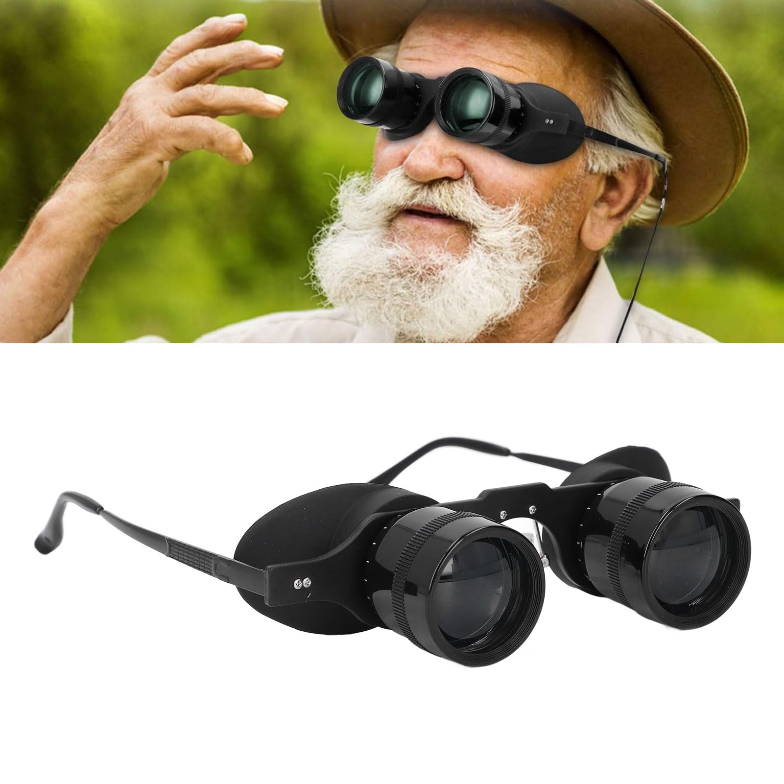Jumelles de Pêche, Grossissement 3X, Revêtement Multicouche, Lunettes Jumelles Portables pour Stade, Concerts, Théâtre, Opéra, Télévision, Observation des Oiseaux, Pêche, Tourisme
