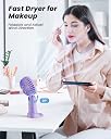coldSky Portable Handheld Fan, 4000mAh Battery Operated 3 in 1 Multifunction Personal Travel Fans with Digital Display, 90° Foldable Desk Fan with Base, 5 Speed Lash Fan for Makeup/Commute/Office gallery image