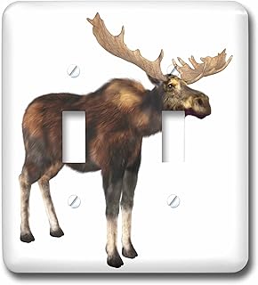 3dRose lsp_244286_2 A Male Moose Looking to the Left Toggle Switch, Multicolor