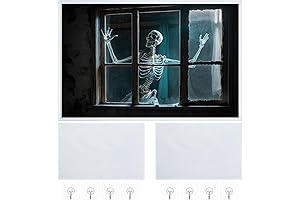 Oudain 2 Pcs Halloween Fabric Rear Projection Screen Spooktacular Décor