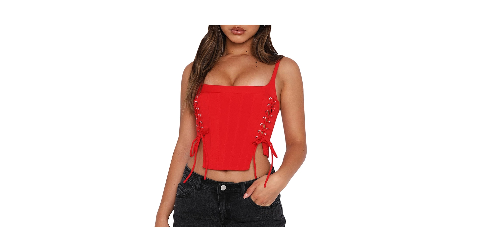 トップス [BOHEMIAN SEOUL] GRUNGE BIKER BUSTIER W) 보헤미안 서울 그런지 바이커 뷔스티에 블랙 | Bohemian