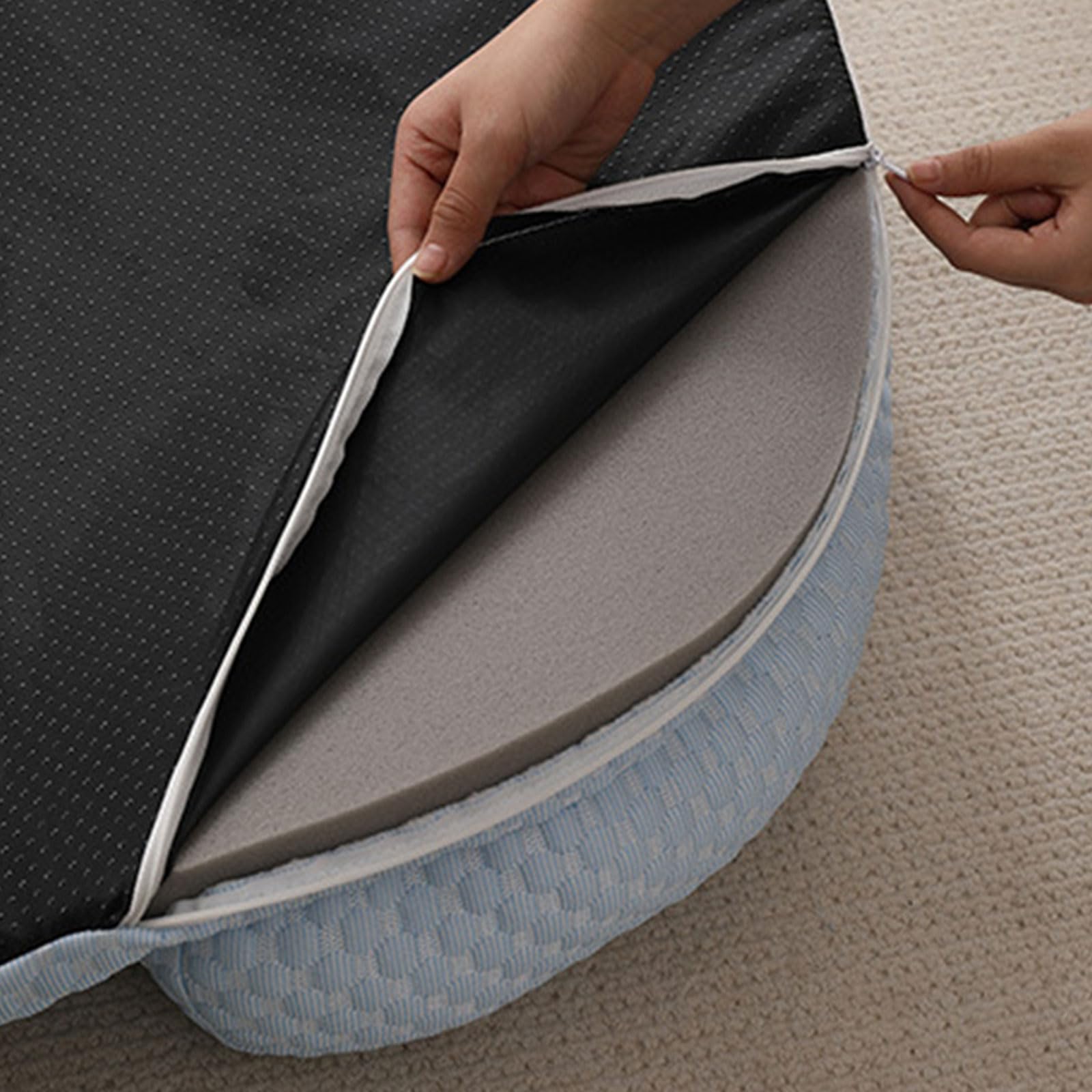 Tapis pour animal domestique toutes saisons avec rembourrage en coton PP lavable en machine Design pliable pour chiens et chats Lit confortable lavable pour chien
