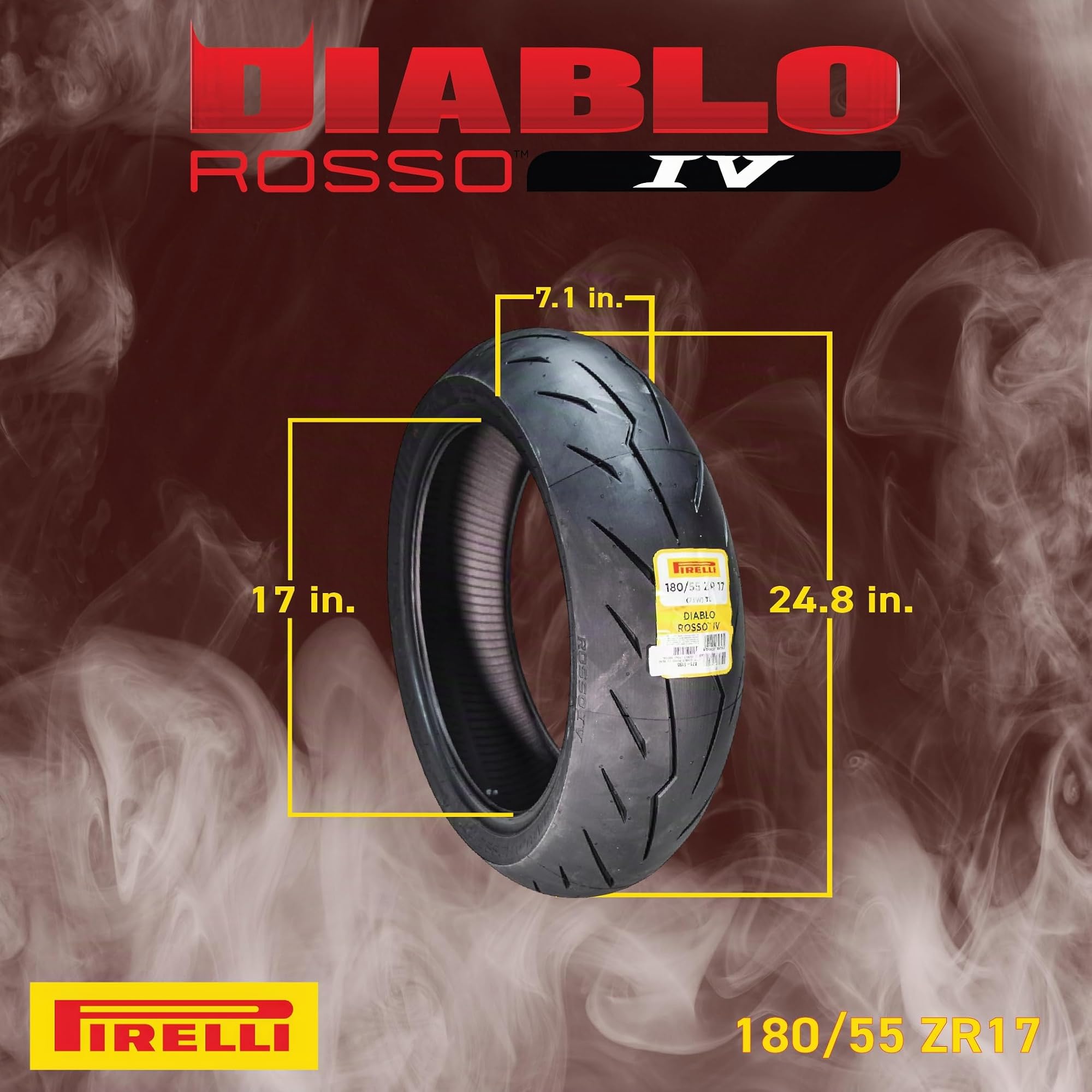 Amazon.com: Pirelli Diablo Rosso IV Juego de neumáticos delanteros