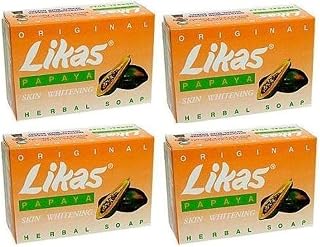 4x Original Likas Papaya Soap Acne Blemish Whitening by Original Likas