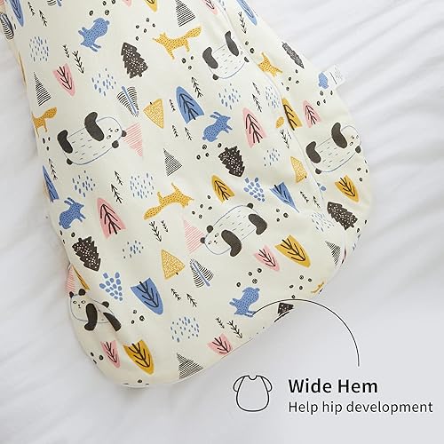 Miniatura 5 de Duomiaomiao Saco de dormir para bebé de 12 a 24 meses, 100% algodón, 2.5 TOG, manta de invierno para bebé, cálido acolchado cómodo saco de dormir