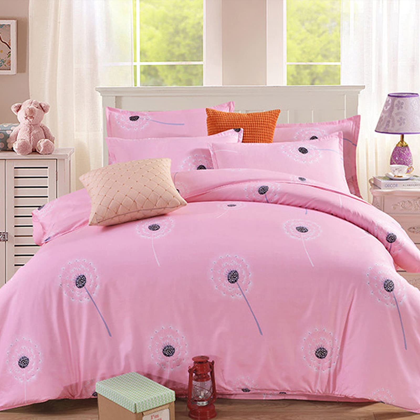 Housse de couette en polyester imprimé H 180x220cm avec fermeture éclair durable
