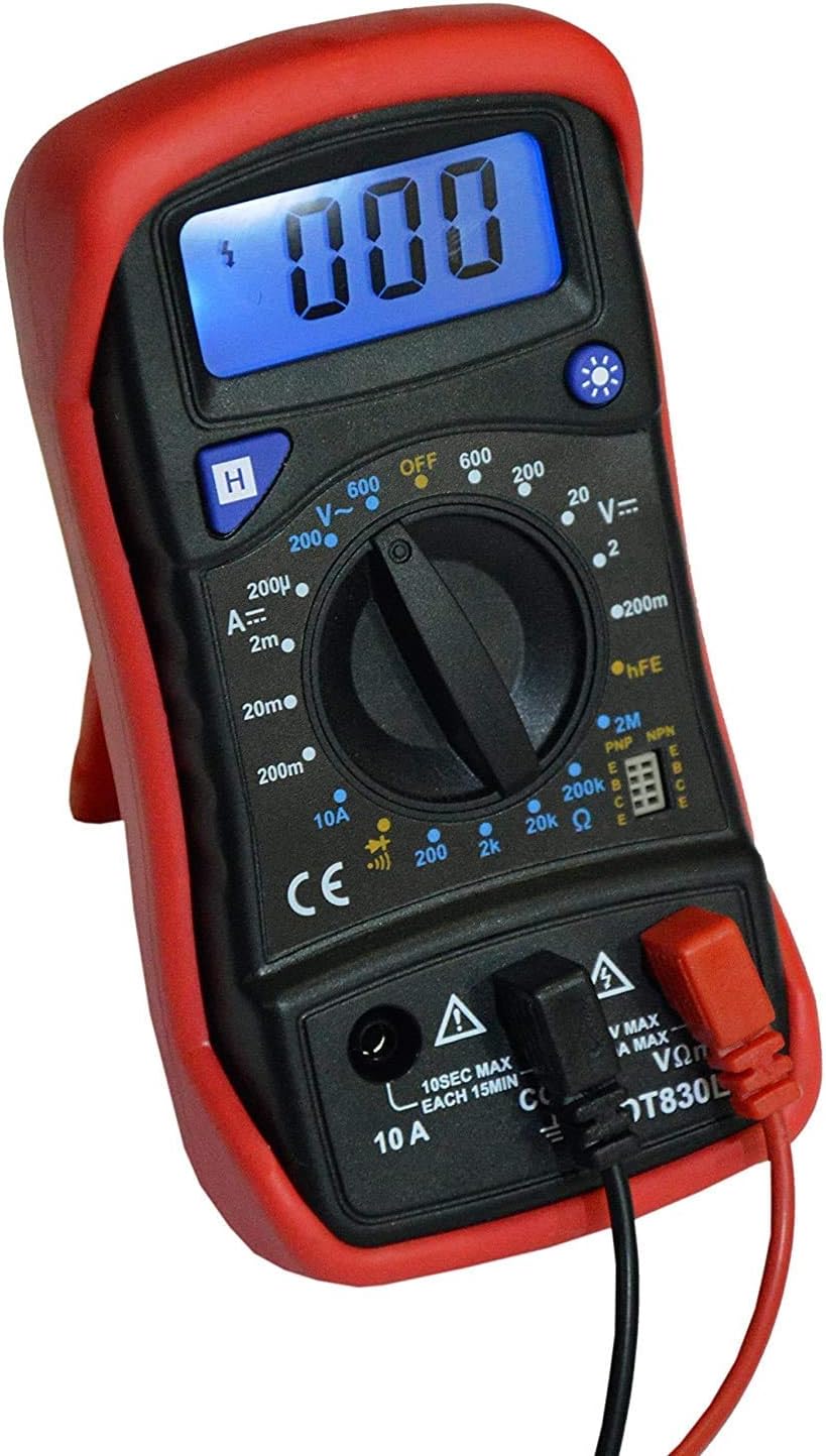 GUNK 830L 3 Digit, 600 AC/DC Voltage Digital Multimeter with Back ...