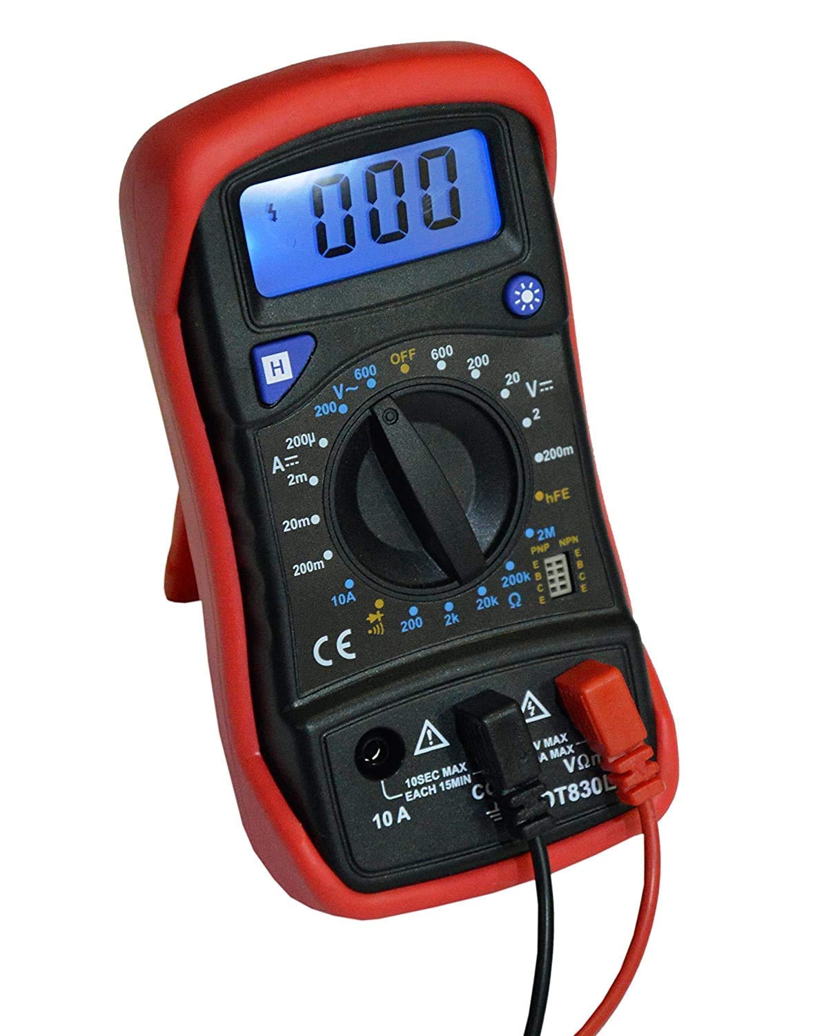 GUNK 830L 3 Digit, 600 AC/DC Voltage Digital Multimeter with Back Support and Back Blue Light, Battery Powered (B0DJCWCR91) Amazon Price History, Amazon Price Tracker