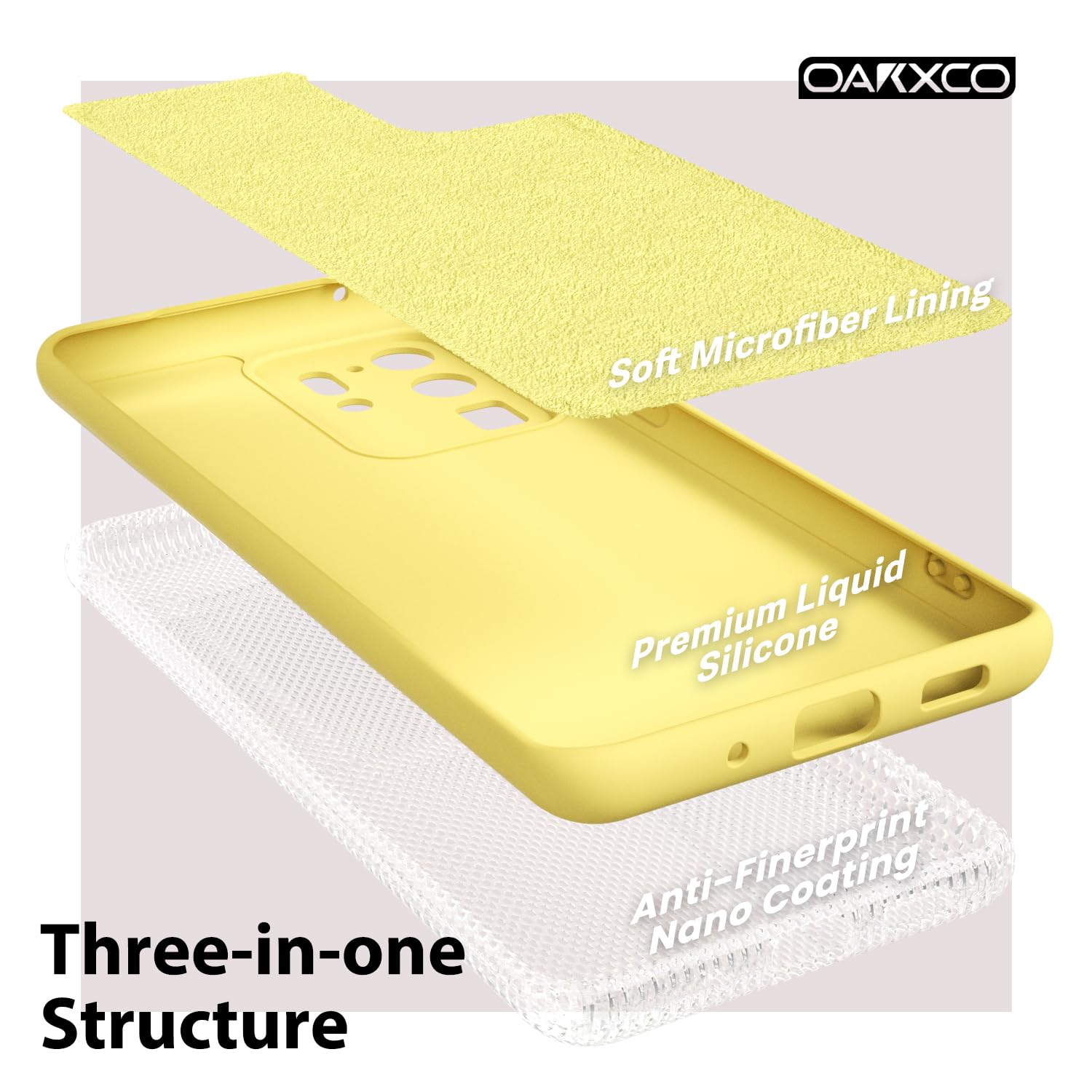 oakxco for Samsung Galaxy S24 Ultra Phone Case Liquid Silicone, Thin Slim Soft Rubber Gel TPU Plain Simple Cover for Women Girl Cute, Matte Solid Color, Brown Khaki Nude — view 763